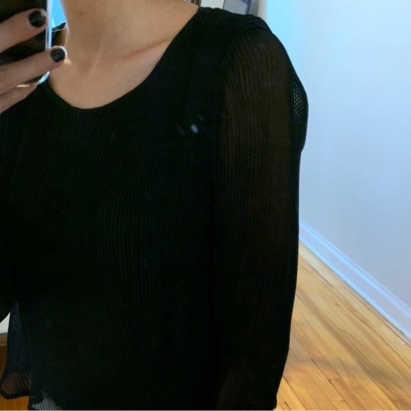 Zara black blouse frill - Picture 6 of 6